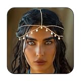 Aukmla Sequin Boho Head Chain Headpiece Hair Chains Festival Costume Headband Hair Accessories for Women