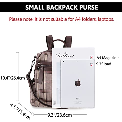 Vx Vonxury Backpack Purse For Women, Small Faux Leather Convertible Travel Daypack For Ladies With Detachable Strap #TOP3