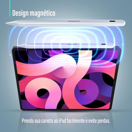 Caneta Pencil Konnux KX Advance para Ipad 2018 a 2024 Sensibilidade à Inclinação, Rejeição de Palma,