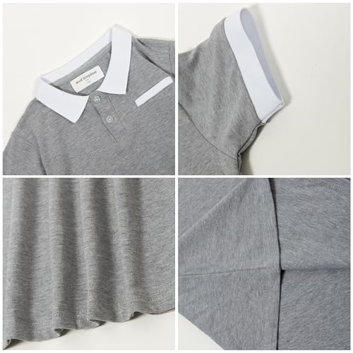 Image of Mud Kingdom Boys Polo Shirt Short Sleeve School Uniform Pique Polo Summer