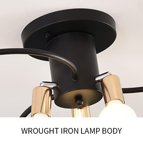 Lustre moléculaire nordique en métal blanc durable et ajustable E27 - 2