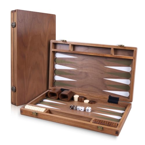 Backgammon Set, Backgammon, Back Gammon Board Game, Backgammon Sets, Compact And Foldable Design, Perfect For Travel, A Classic Board Game (Natural Color)