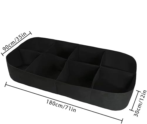 Viycuho Fabric Raised Garden Bed, 135 Gallon 8 Holes Rectangle Breathable Planting Container Grow Bag Planter Pot For Plants, Flowers And Vegetables (1 Rectangular) #TOP4