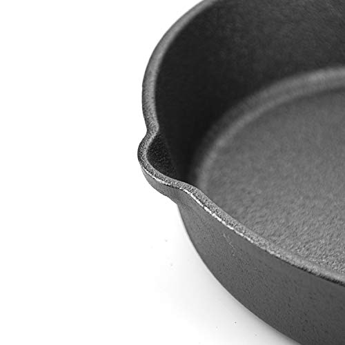 Lawei 3 Pcs Cast Iron Skillet Pre-Seasoned Frying Pan Cookware Set Non-Stick Skillets for Indoor Outdoor Frying Saute Cooking Pizza Eggs Meat - 3 Sizes, 25.5cm/ 20cm/ 15cm 3 Gallery Image