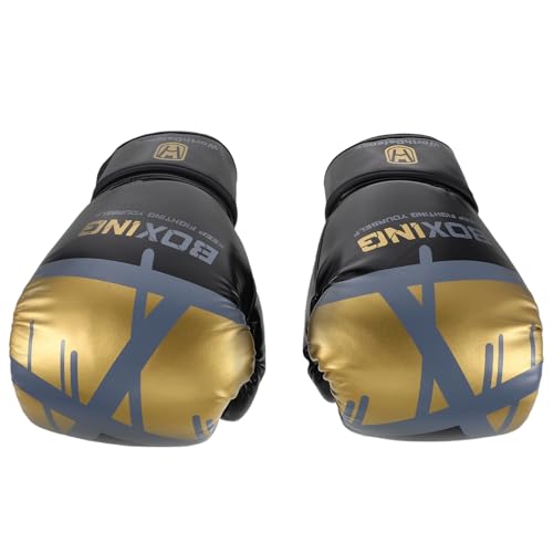 MUELODSIC Guantes de Boxeo Acolchados para Adultos Hombres Guantes de Kickboxing Resistentes con Protección para Sparring Entrenamiento y Saco Pesado Aptos para Taekwondo y Artes Marciales