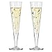 RITZENHOFF Goldnacht Duett 6261001 Champagne Glass 200 ml Set of 2 with Real Gold Made in Germany