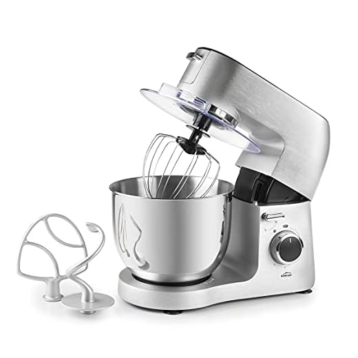 Lacor - 69683 - Batidora Eléctrica Complet, Amasadora de Pan, Robot de Cocina Amasador, Ruleta con 6 Velocidades, Acero Inoxidable, 1500W, 6 L