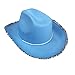 Dsgzkk Wedding Party Cowgirl Hat for Bridal Women Wide Brim Cowboy Hat Fashion Music Festival Hat Glitter Edge Hat Costume Yellow