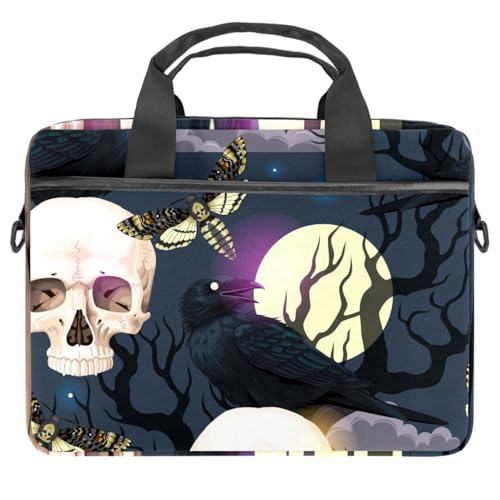 Funda de cuervo y mariposa para portátil 13.3 en tus viajes urbanos