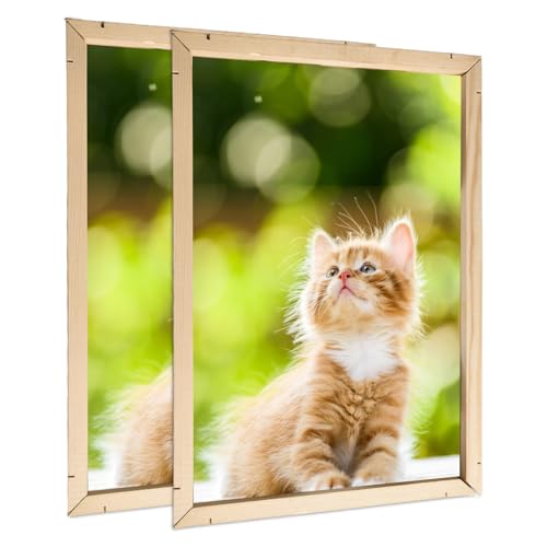 DIY Wooden Picture Frame Kit, Wooden Frame Canvas Stretcher Bars, Wooden Frame Canvas Stretcher Bars for Canvas Paintings Posters Prints Wall Art Home Decor(40 * 50cm)