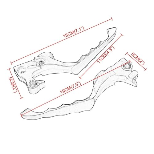 Palanca de freno y embrague de motocicleta para Harley Sportster XL883 XL1200 en aluminio negro 5