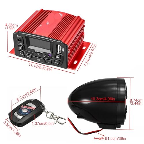 Parlante de Audio para Manubrio de Motocicleta 12V miniatura 3