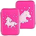 Gooji Unicorn Pencil Case for Girls (Hard Top) Magical 3D Creature, Bright Colored Storage Box | Compact and Portable Home, Classroom, Art Use | for Markers, Pens, Colored Pencils (Pink)
