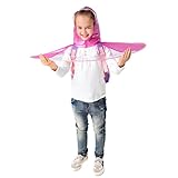 Y-Nut UFO Raincoat, Large for Kids Adults, Saucer Poncho Head Umbrella Novelty Headwear Cap Hat Rainwear for Children