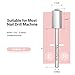 MelodySusie Safety Nail Drill Bits, 3/32'' Smooth Round Top Large Barrel Carbide Bits, Suitable for Manicure Pedicure Cuticle Gel Polishing, Beginners Bits, Silver, Series Bit-S, Medium