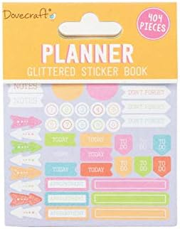Dovecraft Book-Planners-416 Stickers-Silver Foil Designs-for Crafts, Stationery, Journaling, Paper, Multicolour, One Size