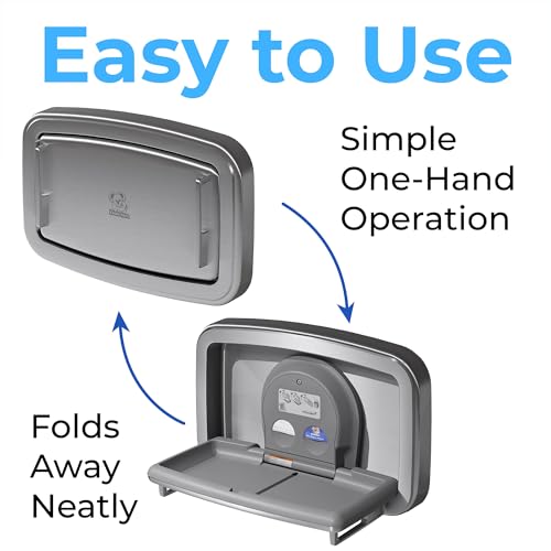 Image of Koala Kare Baby Changing Station Horizontal Surface-Mounted, Model KB310-SSWM (Stainless Steel)