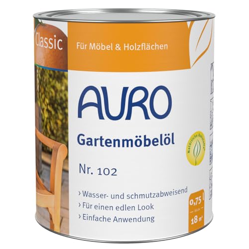 AURO Gartenmöbelöl Classic Nr.102-92 Natur, 0,75 Liter