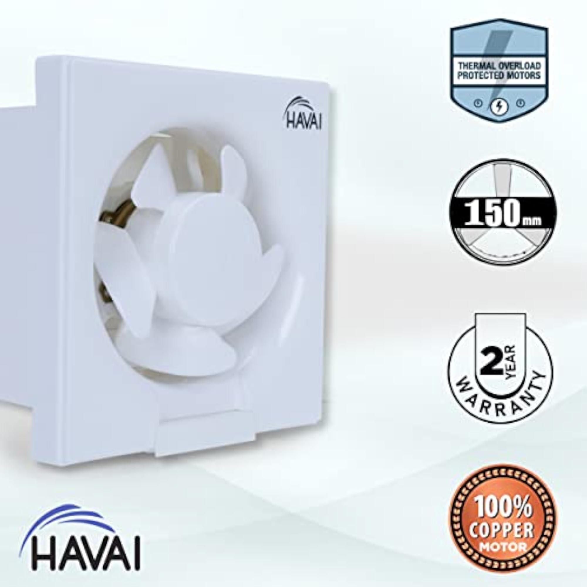 Exhaust Fan with 100% Copper Motor for Kitchen & Bathroom