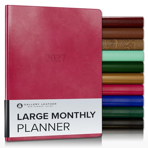 Gallery Leather Large Monthly Planner 2026-2027 Acadia Wild Rose