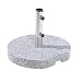 Produktbild greemotion Schirmständer Granit, Schirmfuß mit stabilem Edelstahlrohr Ø ca. 25-48 mm, standfeste Schirmhalterung ca. 25 kg, Granitstandfuß, grau