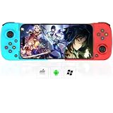 Megadream Mobile Game Controller Gamepad for iPhone iOS Android PC: Works with iPhone 16/15/14/13/12/11, iPad, Samsung Galaxy, TCL, Tablet, Call of Duty, Diablo Immortal - Directly Play (Blue+Red2)