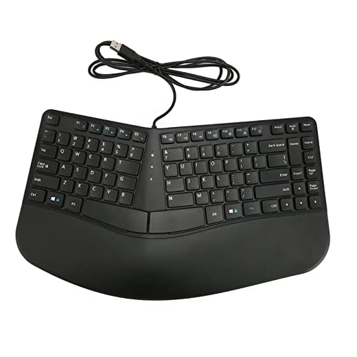 Teclado Dividido Ergonômico Com Fio Com Descanso para Pulso, Teclado Arqueado de 87 Teclas, Teclado Compacto, Atalhos Integrados, para PC, Computador, Laptop