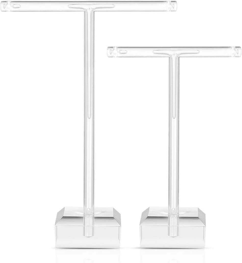 Street27® 2x Earrings Shelf Display Rack Acrylic Showcase Jewelry T Shape Stand Holder