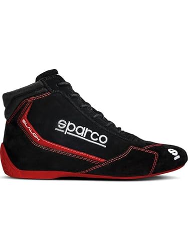 Sparco Stivali Slalom 2022 Taglia 43 Nero/Rosso, Mocassino Unisex-Adulto, Standard, Eu