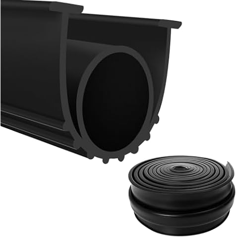 IVWNNN Garage Door Seals Bottom Rubber 5/16 Inch Garage Door Seal T-End Garage Door Bottom Seal 16FT Garage Door Weather Stripping Bottom Seal (16FT, 5/16 Inch) Cover