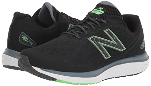 New Balance Men's Fresh Foam 680 V7 Running Shoe, Black/Vibrant Spring, 9.5 #TOP7