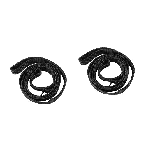 NOLITOY 2pcs Handgrip Foot Lifter Belt Long Band Mobility Thigh Lifter Strap Wheelchair Leg Lifter Foot Lifter for Disabled Leg Raiser Sling Lifting Belt Rigid Foot Loop Black