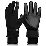 Rutschfeste Handschuhe zum Autofahren – PU-Leder-Textur auf der Handfläche bietet hervorragende Griffigkeit und Kontrolle der Gegenstände, leicht mit den Thermo-Handschuhen, schön für Radfahren, Fahren, Reiten, Motorrad im Winter oder frühen Frühling.