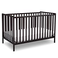 Delta Children Heartland 4-in-1 Convertible Crib - Greenguard Gold Certified, Dark Chocolate
