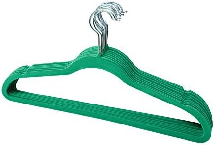 Linen Store Velvet Slim Flocked Hangers 120 Pack - Turquoise