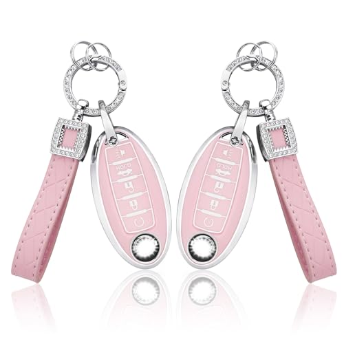 1797 2 Pack Key Fob Cover for Nissan 5 Button