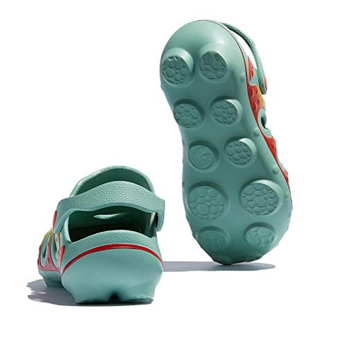 Uin Women's Clog Garden Shoes Slip On Beach Outdoor Slippers Sandals Octopus Ⅰ Green & Red (7) #TOP3