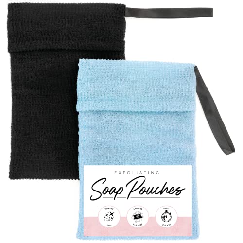 S&T INC. Exfoliating Bar Soap Pouches, 2 Pack #TOP16