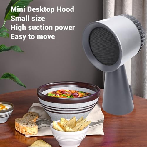 Mini Range Hood, Portable Range Hood with Three Speeds,High Performance Motor, Negative Ion Generator, Low Noise, Oil Cup, Triple Filter, Smoke Purifier (1)