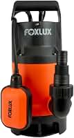 Bomba Submersível Foxlux 1CV 750W 220V Água Limpa e Suja 13000L/h com Boia Automática IP68 para Drenagem Esgotamento Cisternas e Reservatórios