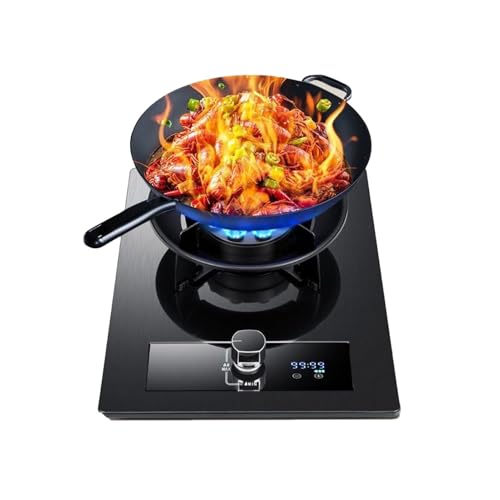 1バーナー付きガスストーブ、5.2KWキャンプ用ガス調理器、ガス/LPガス変換ストーブ、両側独立タイマー、フレームアウト保護付き、家庭用キッチン用(NG)