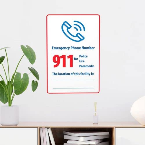 Nice Safety Warning Metal Signs 8X12,Emergency Phone Number 911 For Police Activity Sign,Garage Man Cave Sign Decor Home Sign Predrilled Holes For Easy Mounting #TOP4