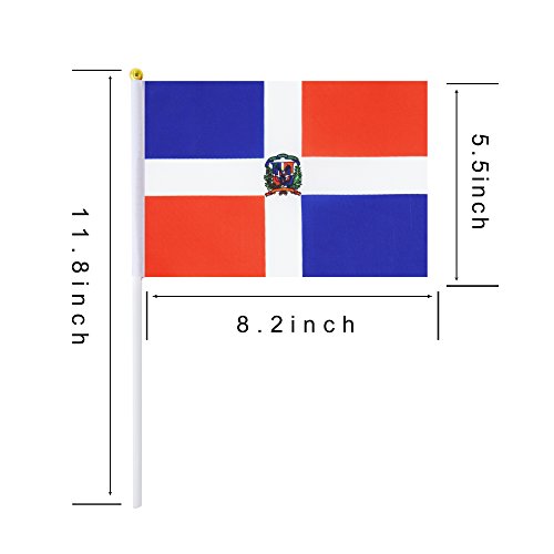 Bandeira Dominicana de Dominica, bandeira de Dominica, bandeira de Mão, Mini Bandeira, Pacote com 50