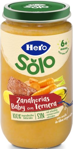 Hero Baby Tarritos de Zanahoria Baby con Ternera, + 6 Meses, 235g