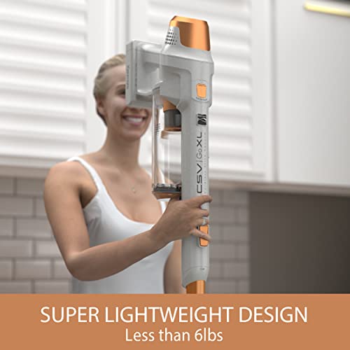 Kenmore Ds4030 21.6V Cordless Stick Vacuum With Easyreach Wand, Lightweight Cleaner With 2-Speed Power Control, Led Headlight, Converts To Handheld For Hardwood Floors, Carpet & Pet Hair, Orange #TOP3