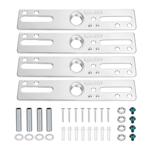 KC&KST Ceiling Light Fixture Mounting Bracket Kit 4 inch Universal Lamp Crossbar Hardware Set for Chandelier Pendant Lights Wall Sconces Heavy Duty Easy Installation (Style 1-4PC)