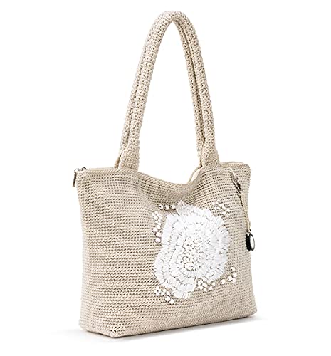 The Sak Womens Classics Hand-Crochet Carry-All Crafted Classics Hand Crochet Carry All, Natural Flower Embroidery, One Size Us #TOP1