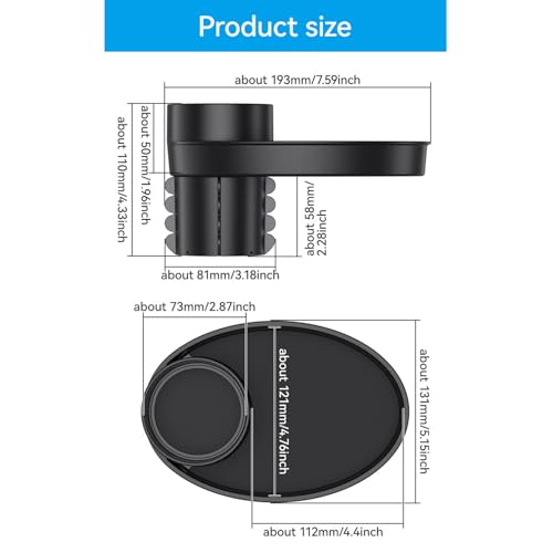 Image of Keenso Car Seat Snack Tray,Portable Travel Rotating Cup Holder Plate for Car Seats, Booster,Stroller (#11)