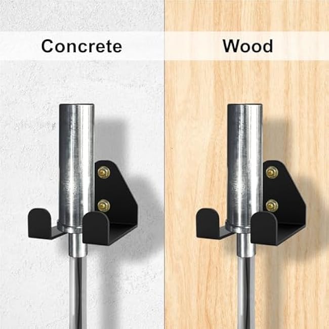 Olympic Barbell Hanger,Garage Gym Bar Wall Rack,Vertical Barbell Mount Rack,Single Barbell Holder Wall Mount,Space Saving Commercial or Home Gym Accessory,Holds 33mm Bar (1 hook black)