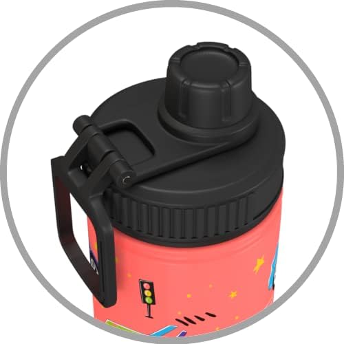 Be-Active Stainless Steel Kids Water Bottle Leakproof | BPA Free | Childs water bottle | 350ml | Kid School girls boys sports bottles (Orange)